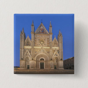 Italy, Umbria, Orvieto, Orvieto Cathedral 2 Inch Square Button