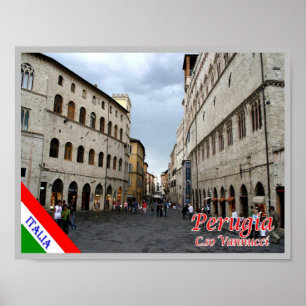 Italy - Umbria - Perugia Corso Vannucci - Poster
