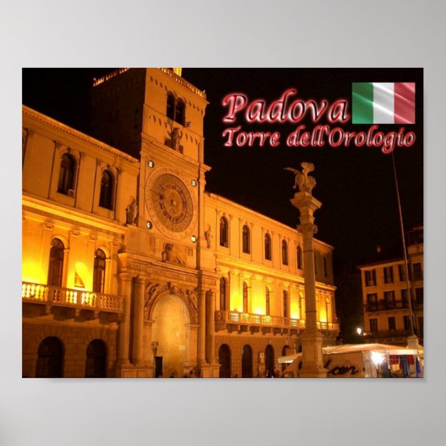 Italy - Veneto - Padova - Clock Tower - Poster (Front)