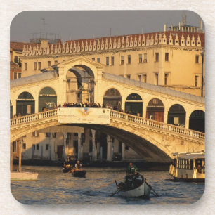 Italy, Veneto, Venice, Canal Grande and Rialto Coaster