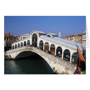 Italy, Veneto, Venice, Rialto Bridge crossing