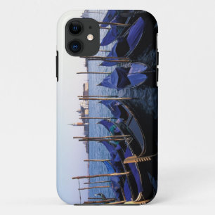 Italy, Veneto, Venice, Row of Gondolas and San iPhone 11 Case