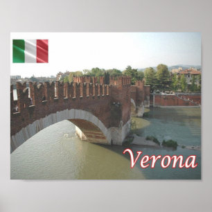 Italy - Veneto - Verona - Bridge Scaligero - Poster