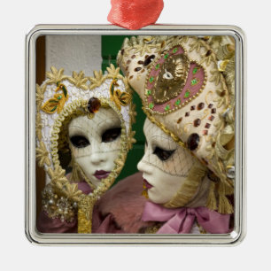 Italy, Venice, Burano Island. Woman dressed in Metal Ornament