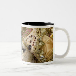 Italy, Venice, Burano Island. Woman dressed in Two-Tone Coffee Mug