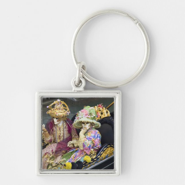 Italy, Venice. Couple dressed in costumes for Keychain (Front)