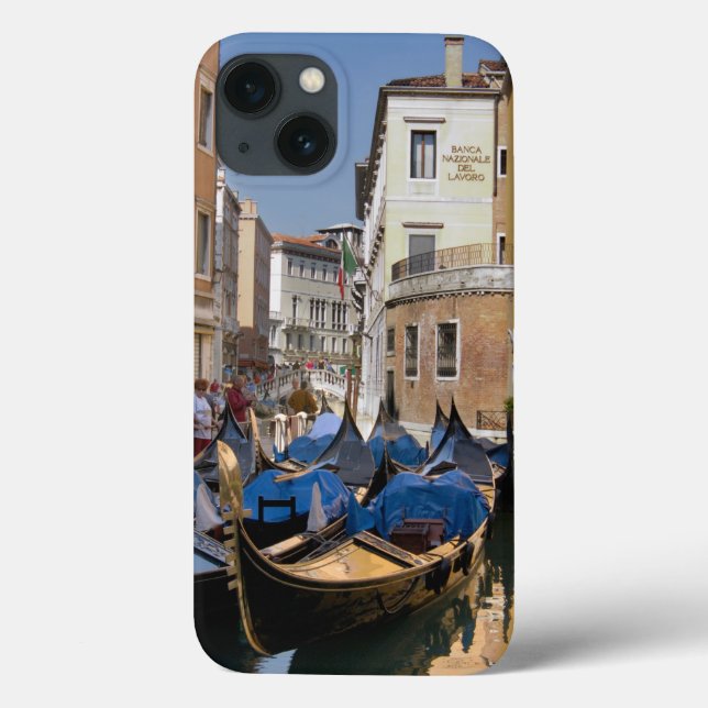 Italy, Venice, gondolas moored along canal Case-Mate iPhone Case (Back)