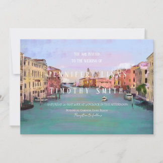 Italy Venice grand canal painting Invitation