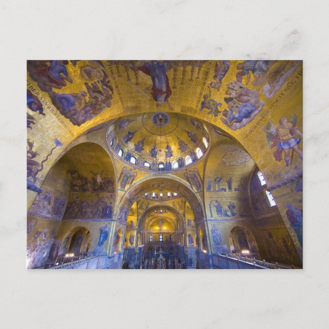 Italy, Venice. Interior of St. Marks Cathedral. Postcard (Front)