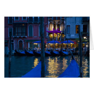 Italy, Venice, Night View Along the Grand