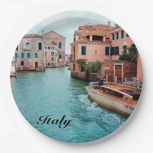 Italy Venice  Paper Plate (Front)