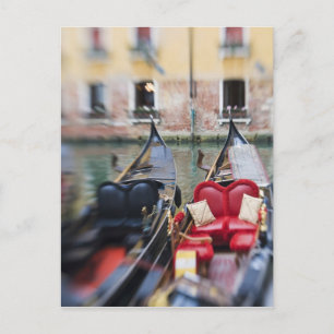 Italy, Venice, Selective Focus of Gondola in the 2 Postcard