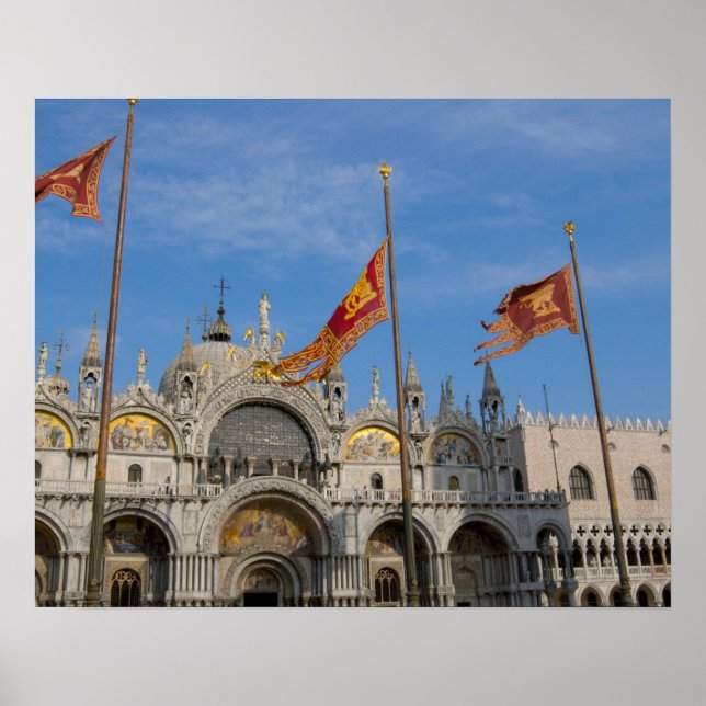 Italy, Venice, St. Mark's Basilica in St. Mark's Poster (Front)