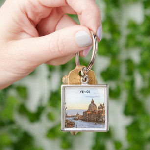 Italy Venice Vintage Travel Panorama View Keychain