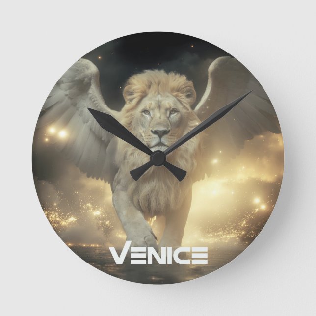 ITALY - VENICE - WINGED LION ROUND CLOCK (Front)