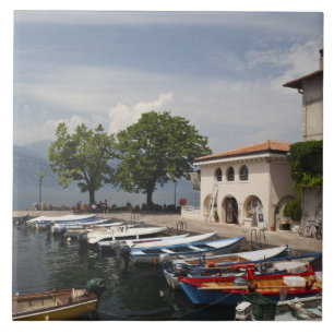 Italy, Verona Province, Malcesine. Cassone old Tile