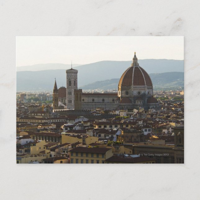 Italy, View of Florence with Basilica di Santa Holiday Postcard (Front)