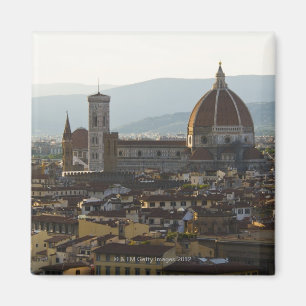Italy, View of Florence with Basilica di Santa Magnet