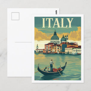 Italy Vintage Famous Travel Place Postcard