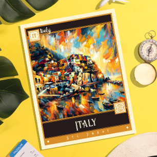Italy   Vintage Painting Postcard