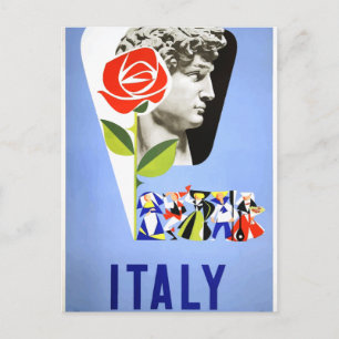 italy vintage travel postcard