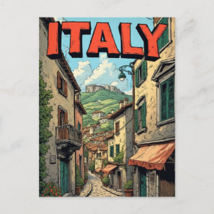 ITALY VINTAGE TRAVEL POSTCARD