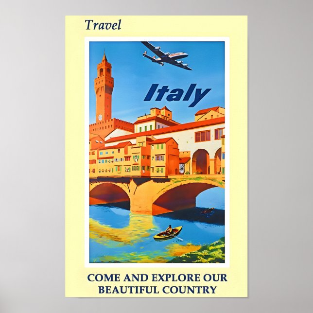Italy Vintage Travel Poster (Front)