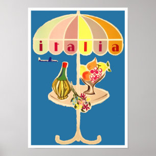 Italy vintage travel poster