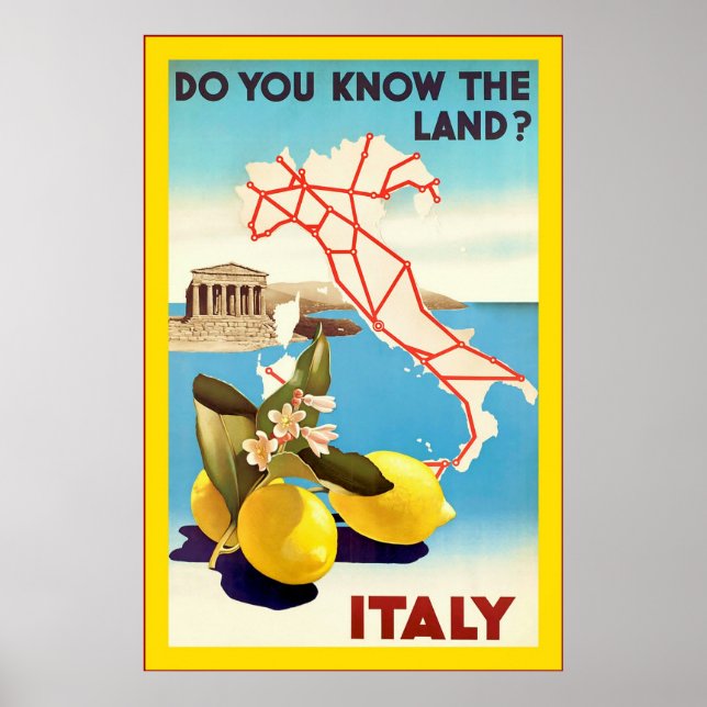 Italy ~ Vintage Travel Poster (Front)