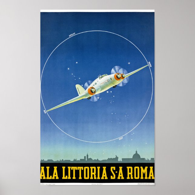Italy Vintage Travel Poster Restored (Front)