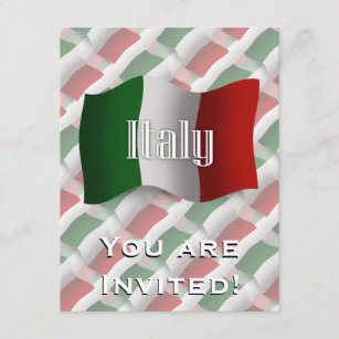 Italy Waving Flag Invitation