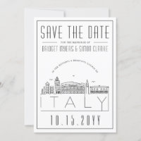 Italy Wedding | Stylized Skyline Save the Date