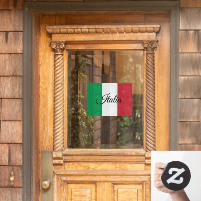 Italy Window Sign, Italia Cling, Italian Flag Window Cling (Home Door)