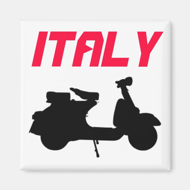 Italy with Scooter Magnet (Front)