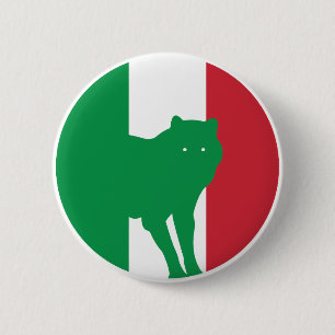 Italy Wolf Italian National Animal Flag 2 Inch Round Button