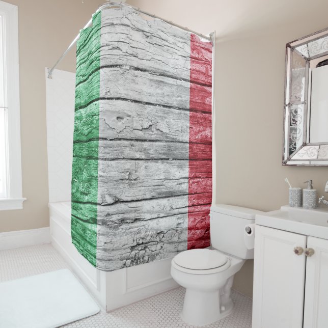 Italy wood  flag (In Situ)