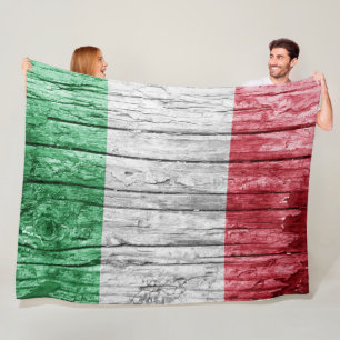 Italy wood flag fleece blanket