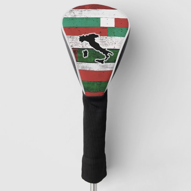 Italy Wooden Boards Golf Head Cover (Front)