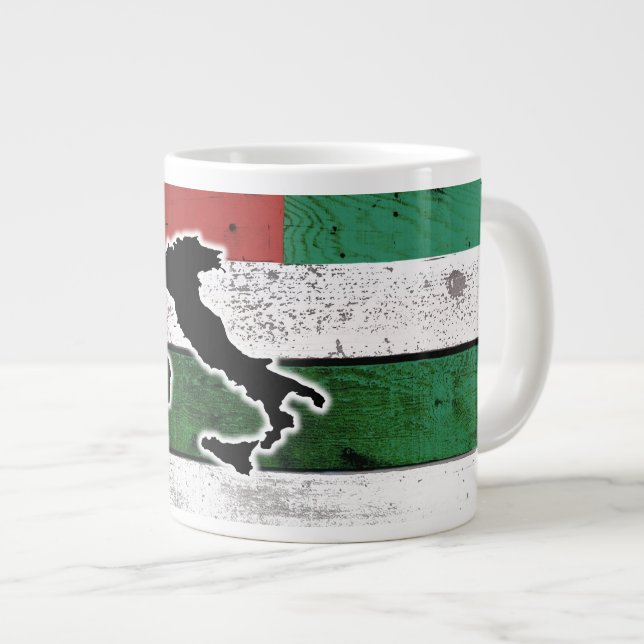 Italy Wooden Boards Large Coffee Mug (Front Right)