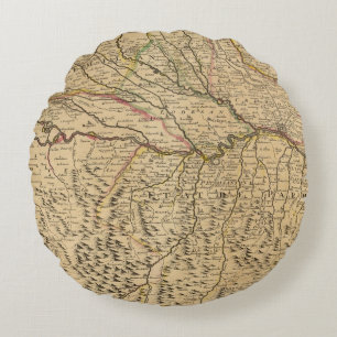 Italy's Po River Valley Round Pillow