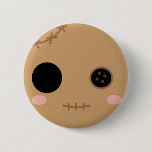Itami the Voodoo Doll Head 2 Inch Round Button