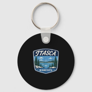 Itasca minnesota lake nature outdoor adventure keychain
