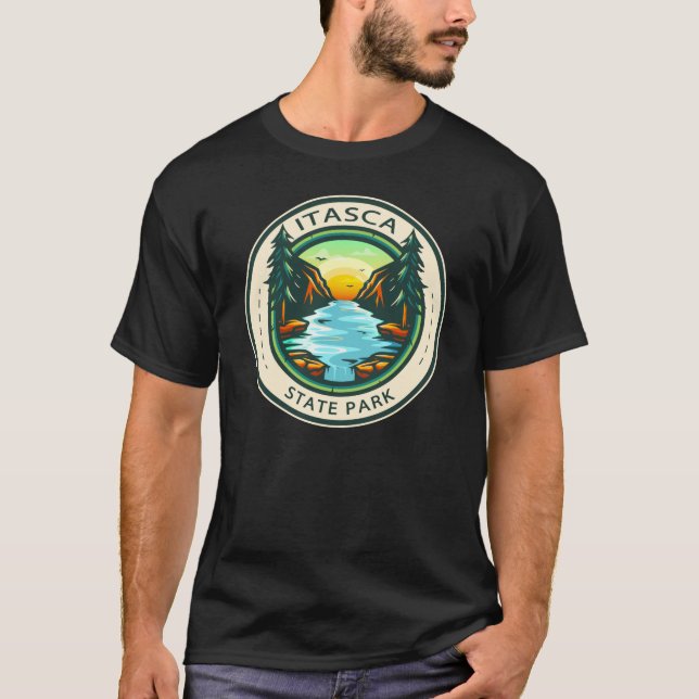 Itasca State Park Minnesota Badge T-Shirt (Front)