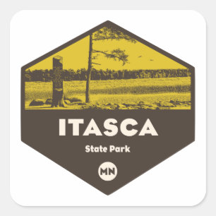 Itasca State Park Minnesota Square Sticker