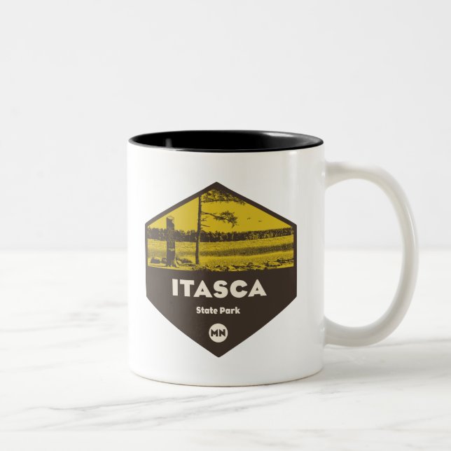 Itasca State Park Minnesota Two-Tone Coffee Mug (Right)