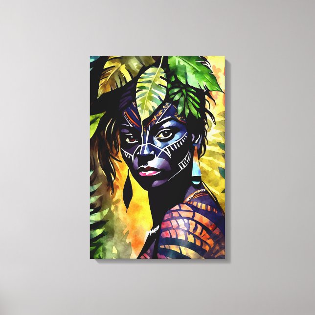 “Itáyara”  Painted Fern - Women In Amazonia Canvas Print (Front)