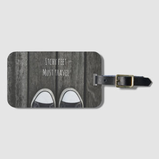 Itchy Feet Must Travel Luggage Tag