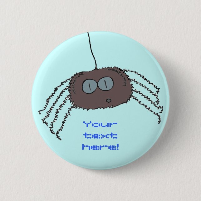 Itchy spider 2 inch round button (Front)