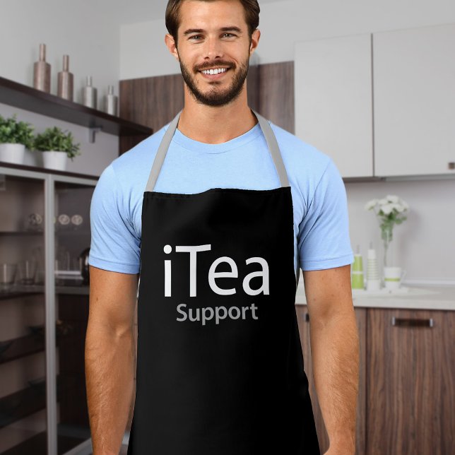 iTea support - A dad pun for tea drinkers - funny Apron (Creator Uploaded)