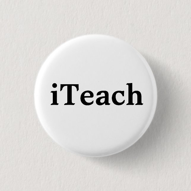 iTeach 1 Inch Round Button (Front)